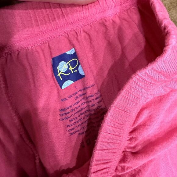 💗 Kickee Pants Women’s Collared Pajama Set 🌸 Short Sleeve + Shorts | Pink Size - Picture 6 of 6